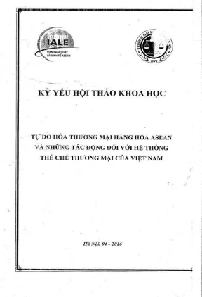 Tự do hóa thương mại ASEAN: Tác động đến thể chế thương