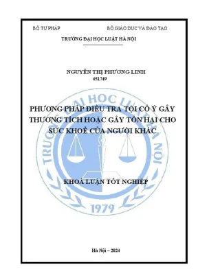 Phương Pháp Điều Tra Tội Cố Ý Gây Thương Tích Hoặc Tổn
