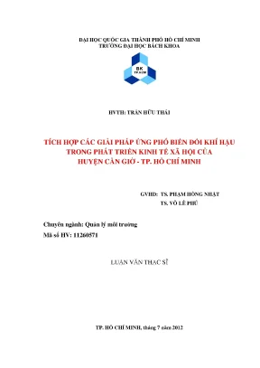 Giải Pháp Ứng Phó Biến Đổi Khí Hậu Trong Phát Triển Kinh