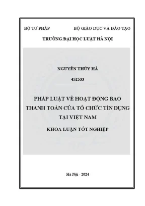 Khóa Luận Tốt Nghiệp: Pháp Luật Về Hoạt Động Bao Thanh 