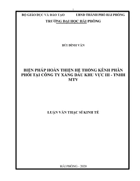 Biện pháp hoàn thiện hệ thống kênh phân phối tại công ty