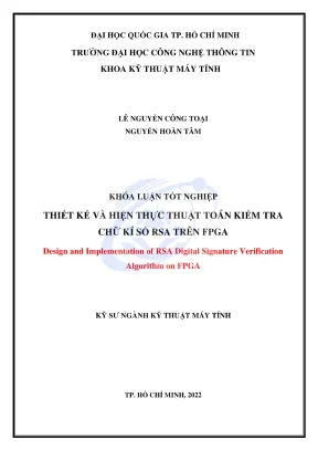 Thiết kế và hiện thực thuật toán kiểm tra chữ ký số RSA 