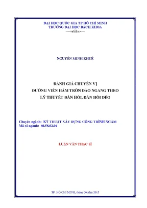 Đánh Giá Chuyển Vị Đường Viền Hầm Tròn Đào Ngang Theo Lý