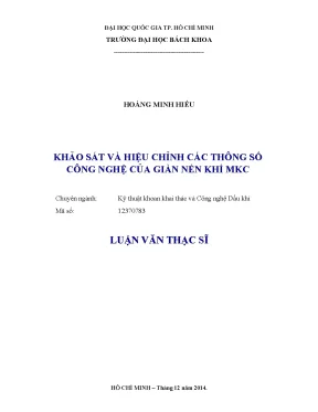 Luận Văn Thạc Sĩ: Khảo Sát & Hiệu Chỉnh Thông Số Công 