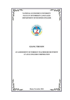 Đánh giá tuyển dụng giáo viên nước ngoài tại Apax