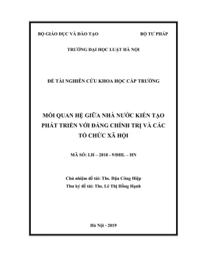 Mối quan hệ giữa nhà nước kiến tạo phát triển, đảng 