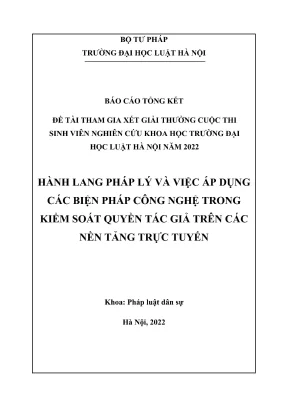 Nghiên cứu hành lang pháp lý và công nghệ kiểm soát 