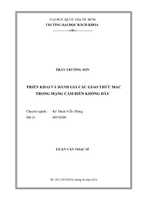 Đánh giá giao thức MAC trong mạng cảm biến không dây
