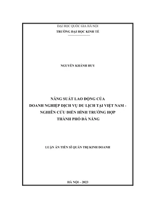 Luận Án Tiến Sĩ: Năng Suất Lao Động Trong Doanh Nghiệp