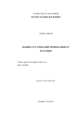 Nghiên Cứu Tổng Hợp Geopolymer Từ Xỉ Lò Điện - Luận Văn 
