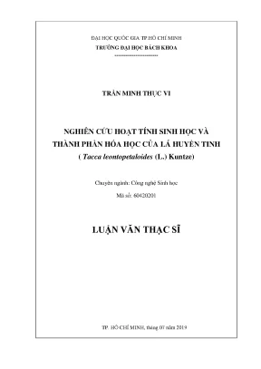 Nghiên cứu hoạt tính sinh học và thành phần hóa học lá