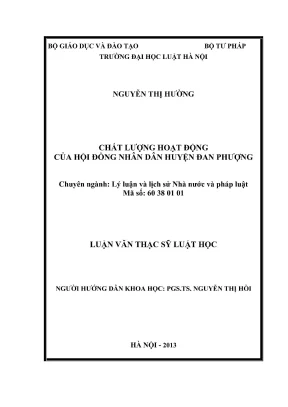 Luận Văn Thạc Sĩ Luật Học: Chất Lượng Hoạt Động Hội Đồng