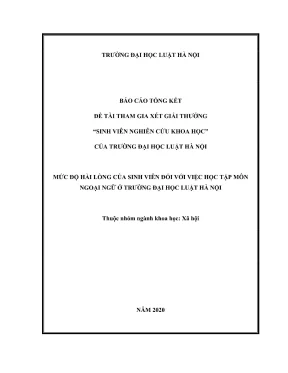 Nghiên cứu mức độ hài lòng của sinh viên với việc học