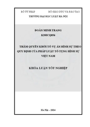 Thẩm quyền khởi tố vụ án hình sự theo pháp luật tố tụng 