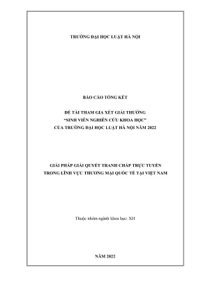Giải Pháp Giải Quyết Tranh Chấp Trực Tuyến Trong Thương 