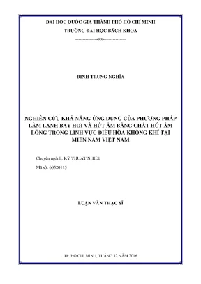 Nghiên cứu ứng dụng phương pháp làm lạnh bay hơi và hút