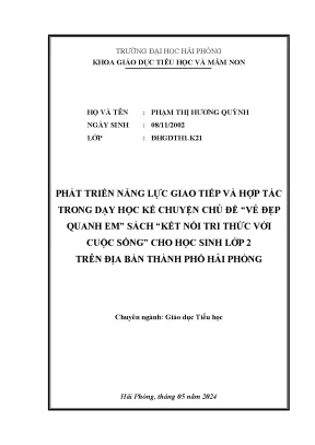 Phát Triển Năng Lực Giao Tiếp & Hợp Tác Qua Kể Chuyện