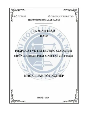 Khóa luận tốt nghiệp: Pháp luật thị trường chứng khoán