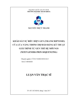 Khảo sát biểu hiện gen transcriptome lúa Nàng Thơm Chợ