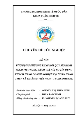 Phương pháp hồi quy logistic đánh giá rủi ro tín dụng 