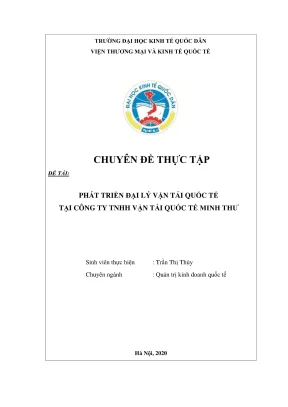 Chuyên đề thực tập phát triển đại lý vận tải quốc tế tại 