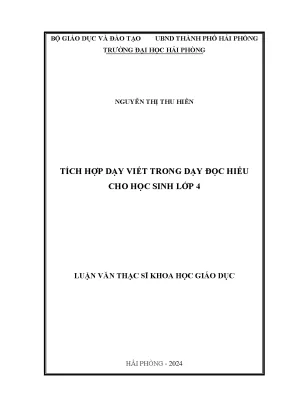 Phương pháp tích hợp dạy viết trong đọc hiểu cho học