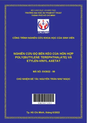 Nghiên cứu độ bền kéo của hỗn hợp poly butylene terephthalate và etylenvinyl axetat