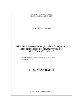 Luận Văn Thạc Sĩ: Điều Khiển Moment Trực Động Cơ Không