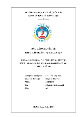 Giải pháp thu hút và giữ chân nhân lực tại nhà hàng Koki 