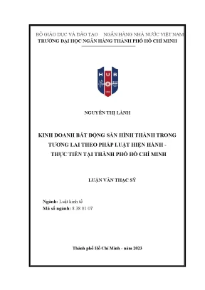 Kinh doanh bất động sản hình thành tương lai: Pháp lý và