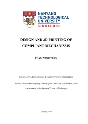 Thiết kế và in 3D cơ chế linh hoạt trong luận án tiến sĩ