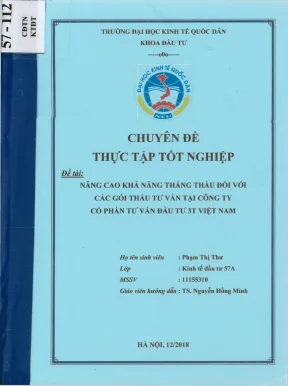 Chuyên đề thực tập tốt nghiệp: Nâng cao khả năng thắng 