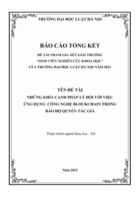Nghiên cứu pháp lý về ứng dụng blockchain trong bảo hộ 