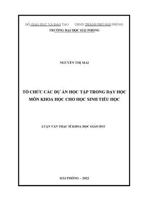 Dự án học tập trong dạy học khoa học cho học sinh tiểu học