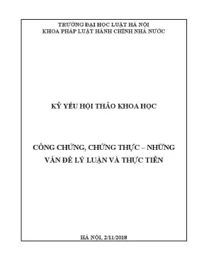 Kỷ yếu hội thảo khoa học: Lý luận và thực tiễn công 