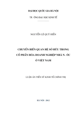 Chuyển biến quan hệ sở hữu trong cổ phần hóa doanh