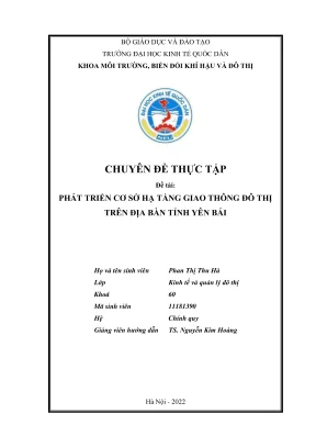 Phát Triển Cơ Sở Hạ Tầng Giao Thông Đô Thị Tại Yên Bái: