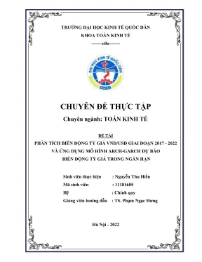 Phân tích biến động tỷ giá VND/USD 2017-2022 và dự báo 