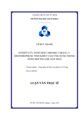 Nghiên cứu tổng hợp 2-bromo-3-hexyl-5-iodothiophene tinh 