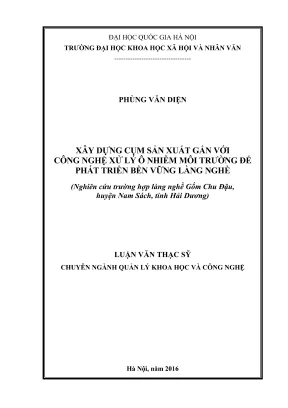 Phát Triển Bền Vững Làng Nghề Gốm Chu Đậu: Quản Lý Khoa