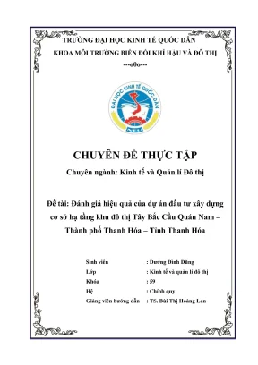Đánh Giá Hiệu Quả Dự Án Đầu Tư Xây Dựng Cơ Sở Hạ Tầng