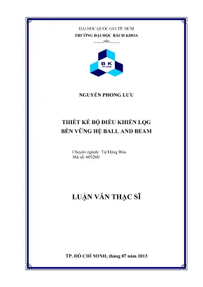 Luận Văn Thạc Sĩ: Tự Động Hóa Thiết Kế Bộ Điều Khiển LQG 
