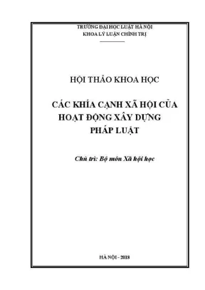 Khía cạnh xã hội trong xây dựng pháp luật: Kỷ yếu hội 
