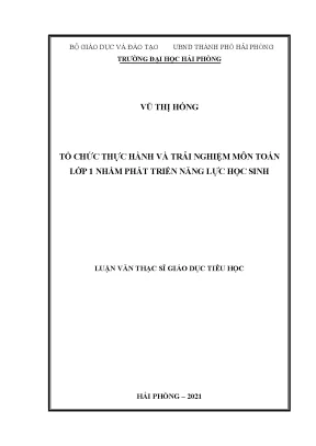 Phát triển năng lực học sinh qua thực hành môn Toán lớp 1