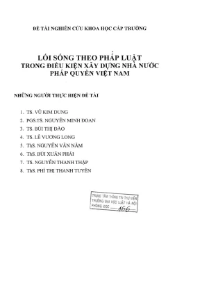 Nghiên cứu lối sống theo pháp luật trong xây dựng nhà 