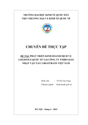Chuyên đề thực tập phát triển kinh doanh logistics quốc 