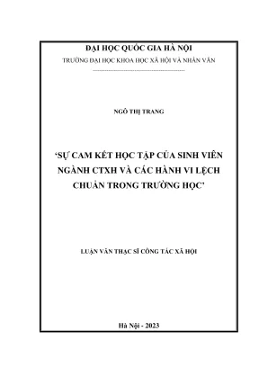 Luận Văn Thạc Sĩ: Cam Kết Học Tập & Hành Vi Lệch Chuẩn