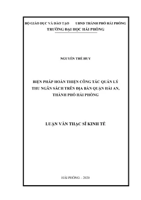 Biện Pháp Hoàn Thiện Quản Lý Thu Ngân Sách Tại Quận Hải