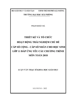 Luận Văn Thạc Sĩ: Phương Pháp Dạy Toán Lớp 11 - Trải