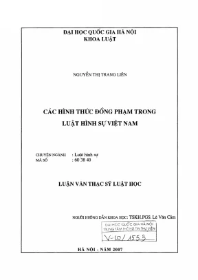 Luận văn thạc sĩ luật học: Phân tích các hình thức đồng